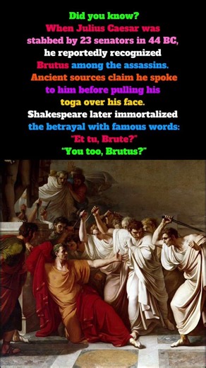 “Et Tu, Brute?” — The Last Words That Haunt History Forever #juliuscaesar #brutus #shakespeare