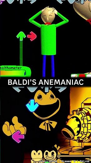 FNF Anemaniac - Baldi when Balsi walks in 💀 #fnf #fnfanimation #animation