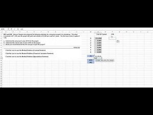 Calculating NPV and IRR for a project using Excel functions