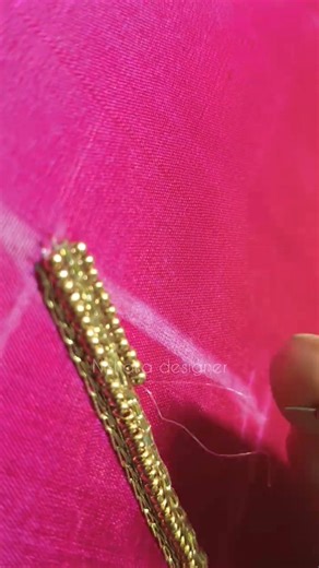 simple aari Work blouse design tutorial #aari #aaribusiness #fashion