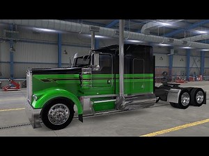 ATS Advanced Skinning Part 1) Making a Custom Striped Paint Job for Jon Ruda's W900 From Scratch!
