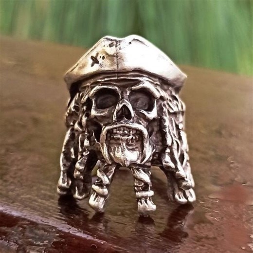 Captain Jack Sparrow Ring: Pirates of the Caribbean Silver Skeleton Ring - Etsy