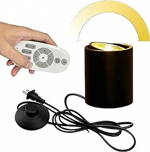 Dimmable High Accent Uplight 7W COB LED Stepless Dimming Adjustment Remote Control Spotlight Light with 5.9ft Foot Pedal Switch Cord Extra Light Rotating Decorative for Backlight Leaning
