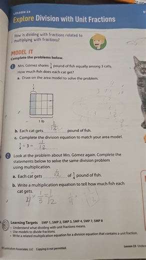 Here's a math problem about dividing with unit fractions:  MODE... | Filo