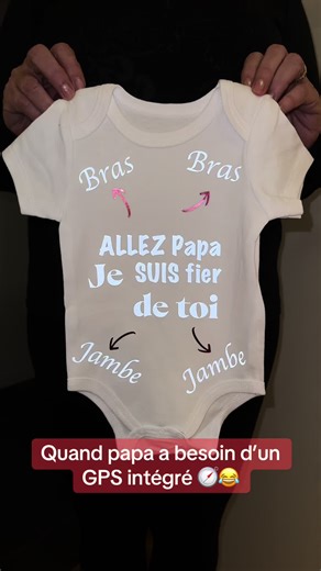 J’ai même mis le mode d’emploi… au cas où 👀 Parce que papa, on t’aime, mais on anticipe 😂❤️ #bodybebe #personnalise #cadeaunaissance #parents #bebes