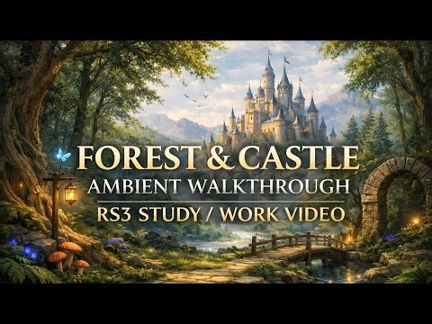 RS3 Enchanted Forest & Castle Ambient Walkthrough | Study, Work, Relax (No Commentary)