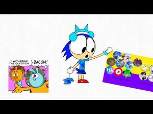 A Humanized Play Button and Friends Version of a Fish Hooks scene 2