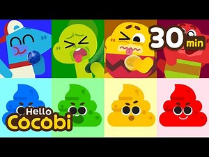 Rainbow Fruits and Poop Song🌈Compilation | Kids Song & Nursery Rhymes | Hello Cocobi