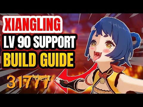 XIANGLING LV 90 UPDATED SUPPORT BUILD C6 HIGH DAMAGE 🔥 GENSHIN IMPACT