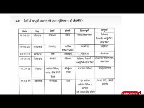 PSEB|Term-1|September Exam 2025 date sheet|Class 1to 12 date|guidelines|PSEB latest update for exam