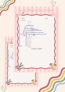 Sewing Measurement Chart, Printable Body Size Worksheet (digital Download) - Etsy