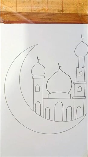 Islamic drawing and painting ideas 🤲🤲🕌🕌 #art #calligraphy #Mosjid #howtodraw #sketch