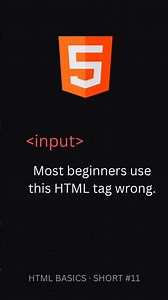 Most Beginners Use the HTML input Tag Wrong