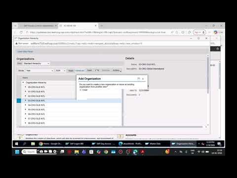 CREATE ORGANIZATION PC MASTER DATA