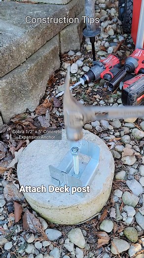 Attach Deck post to concrete
