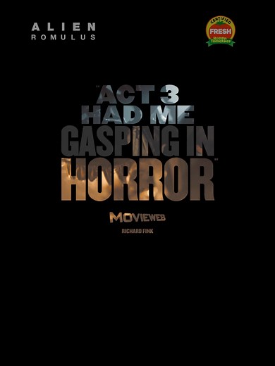 Experience the film that has critics raving. #AlienRomulus is now playing only in theaters. Get tickets. #Alien #Movie