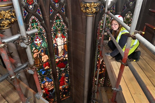 We visited historic Wolverhampton church to see the restoration of stunning 500-year-old stained glass - see 15 amazing photos