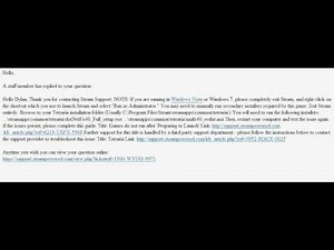 Terraria wont start. how steam told me to fix it.