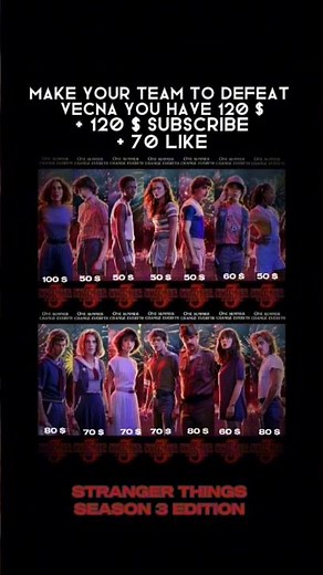Make your team to defeat Vecna !👀 | STRANGER THINGS | AZÈX-EDITS | #strangerthings | tysm for 2.42 k