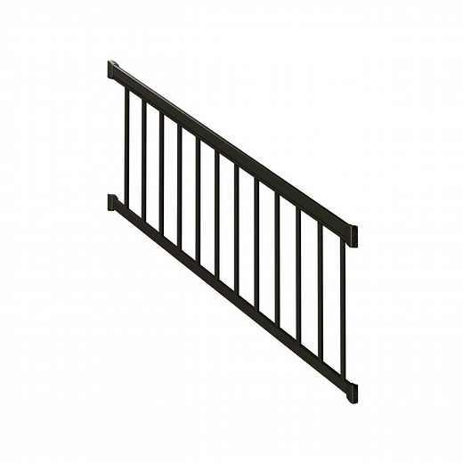 PEAK 1800mm Black Aluminium Deck Balustrade Standard Stair Baluster Kit
