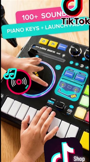 Dj set for kids get you one today hey you never know your kids can go viral. It’s a good present for her birthday or for a kid just starting out in Dj hit the link and go to my TikTok shop.