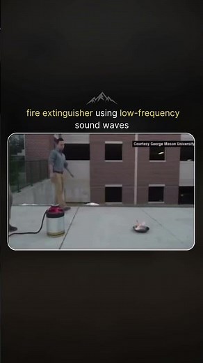 This fire extinguisher puts out flames using only sound waves.