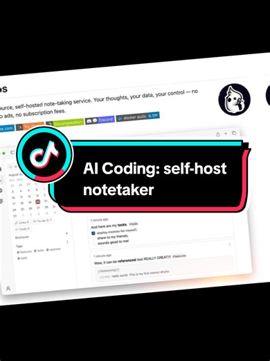 AI Coding: self-host notetaker #aiagents #llm #coding #vibecoding #trending