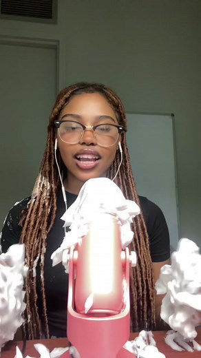 shaving cream on mic asmr ✨ #asmr #tiktokasmr #asmrsounds #shavingcream #relax #satisfying