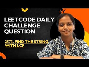 Leetcode | 2573 Find the String with LCP | Java | Simple Approach