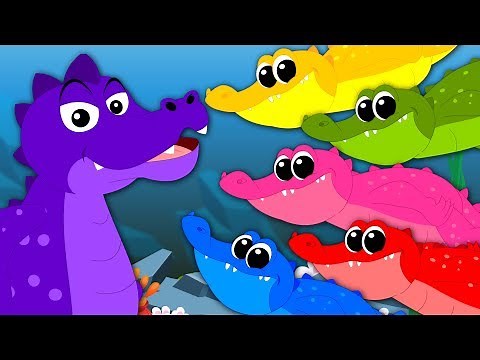 Five Crocodiles Went Swimming One Day | Nursery Rhymes | Kids Colors Songs | Baby Rhymes