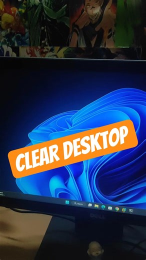 Clear Desktop 🔥| Day-0841| Windows Tips #techreels #reel #short #windows11tips #windows11