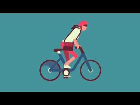Biking / Commuting Animated Gif | Biking Audio + Cyclist Sounds (Cartoon)