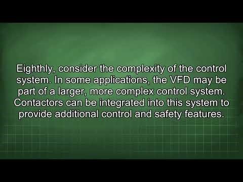 VFD Contactors When Are They Required or Recommended