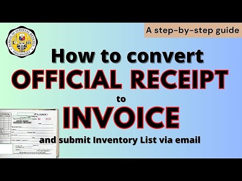 BIR | How to convert official receipt to invoice and submit inventory list online | OR to Invoices