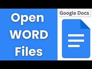 How to Open a Word Doc in Google Docs