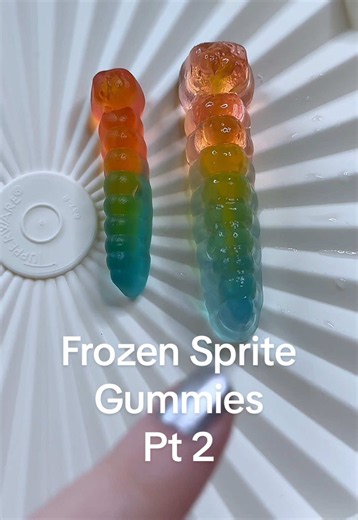 Making✨FROZEN Sprite Gummies w/ Rainbow Worms✨🐛🧊🌈🍡 #frozengummies #frozenspritegummies #rainbowworm #candyreview #haribo