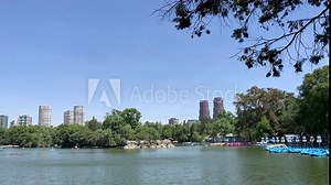 Lago del Bosque de Chapultepec (Chapultepec Lake) in Mexico City Mexico