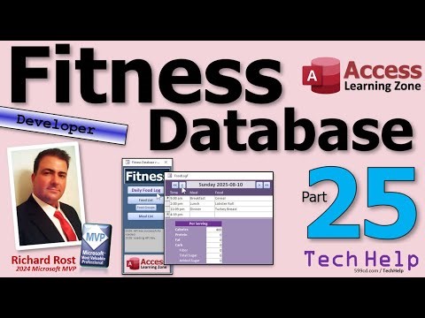 Microsoft Access Fitness Database Part 25: Filter Food Log Records by Date with Navigation Buttons