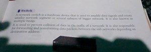 SwitchA network switch is a hardware device that is used to am... | Filo