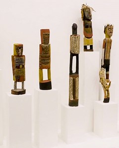 ‘TIWI is important because it tells a story from parlingarri (long time) and today. Tiwi culture is unique. The dance, songs and art of the Tiwi people connect us all in what it means to be Tiwi. Melbourne is a long way from the Tiwi Islands, but I like to be able to share our stories with others.’ – Pedro Wonaeamirri, President, Jilamara Arts & Crafts Association (@jilamaraartsandcrafts), Member of the Tiwi Land Council and Cultural Adviser to Tiwi, 2020 TIWI is now open at Ian Potter Centre: N