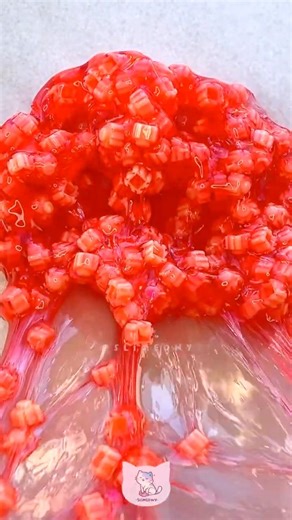 crunchy block bead clear slime asmr 🔥 korean spicy ramen