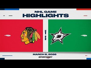 NHL Highlights | Blackhawks vs. Stars - March 8, 2026