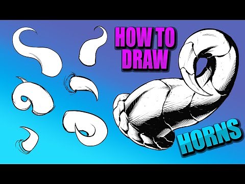 How to Draw Horns ( Tutorial )