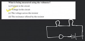 What is being measured using the voltmeter?... | Filo