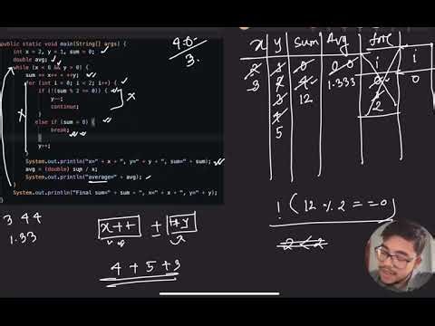 CSE110 MIDTERM Tracing Practice Problem | Nested Loop | Continue | Break | Post & Pre-Increment