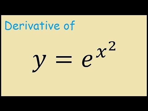 Derivative of y = e^(x^2)