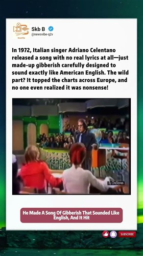 He Made A Song Of Gibberish That Sounded Like English, And It Hit#news
