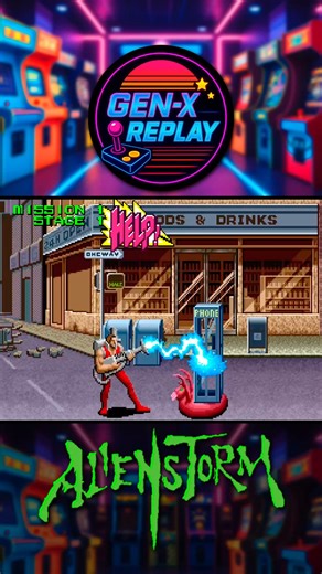 Gen-X REPLAY on Instagram: "Alien Storm (1990, Sega) blends beat ’em up combat with shooting gallery action as you fight shape-shifting invaders across city streets, arcades, and laboratories. Each character brings unique weapons and screen-filling special attacks, and its fast switches between genres made it one of Sega’s wildest System-18 releases. #AlienStorm #RetroGaming #ArcadeLegends #PixelPower #GameHistory Legal Disclaimer: “This video shows gameplay footage of Alien Storm (Arcade Versio