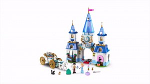 LEGO Disney Princess Cinderella's Castle & Horse Carriage Playset - Princess Castle Building Toy for Kids, Girls and Boys, Ages 6+ - with 2 Minidolls - Gift Idea for Birthdays - 43275