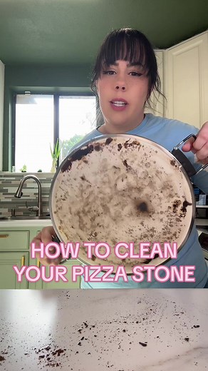 Replying to @mygirlmillie Today, I’m showing you how to clean your pizza stone for your Granite Stone Piezano machine! I hope this helps! #mazerlaser #dominosgirl #fy #fyp #viral #granitestone